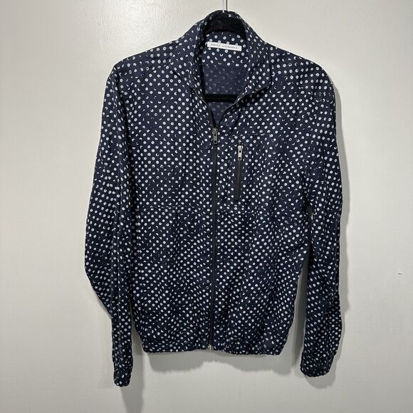 Daniele Alessandrini Navy Speckled Linen Zip Up Jacket Women’s Medium M - Picture 6 of 6